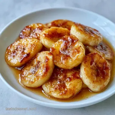Fried Cinnamon Bananas in 10 Minutes Recipe Card