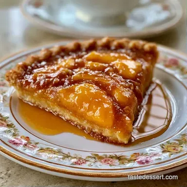 Frozen Peach Pie Recipe for 8 Slices Recipe Card