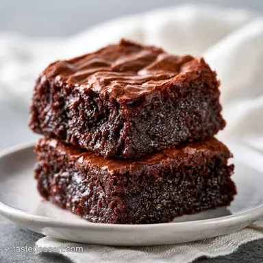 Fudgy Brownies with Cocoa Powder Recipe Card