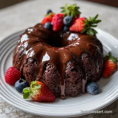 Chocolate Bundt Cake: Intense Cocoa & Velvety Crumb Recipe Card