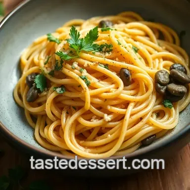 Garlic Butter Bliss: The Ultimate Weeknight Noodles presentation