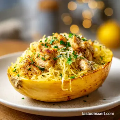 Chicken Spaghetti Squash with Garlic for 4 Servings