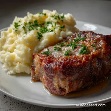 Prime Rib Side Dish with Garlic Mashed Potatoes Recipe Card