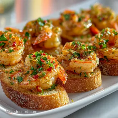 Delicious Valentines Day Finger Food Idea with Garlic Shrimp: Snappy & Buttery Recipe Card