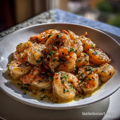 New Years Food Idea with Garlic Shrimp Recipe Card