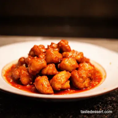 General Tsos Chicken Sweet Spicy Takeout at Home Recipe Card