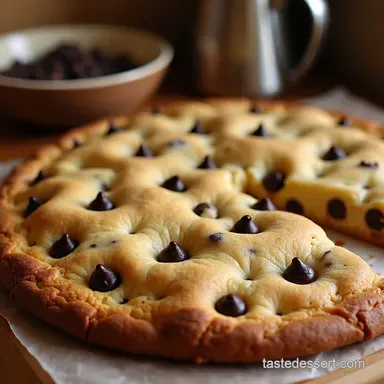 Giant Cookie Pizza Recipe Easy Chocolate Chip Dessert Recipe Card