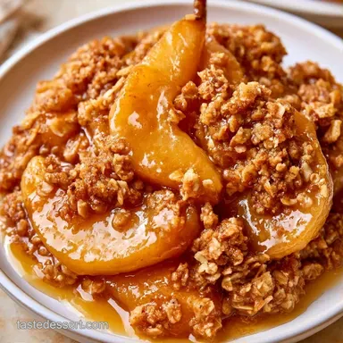 Ginger Pear Crisp with Maple Syrup Recipe Card
