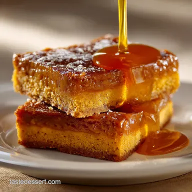 Pumpkin Butterscotch Bars: Gooey Autumn Spice Shortbread Dessert Recipe Card