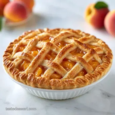 Grandma Canned Peach Pie: Flaky Crust Recipe Card
