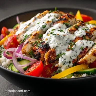 Authentic Grilled Chicken Tzatziki Bowl The Meal Prep Hero Recipe Card