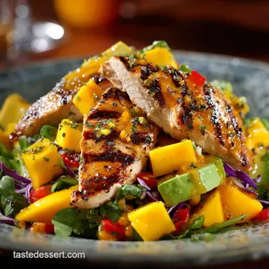 Grilled Chicken Avocado and Mango Salad: The Sunshine Bowl Recipe Recipe Card