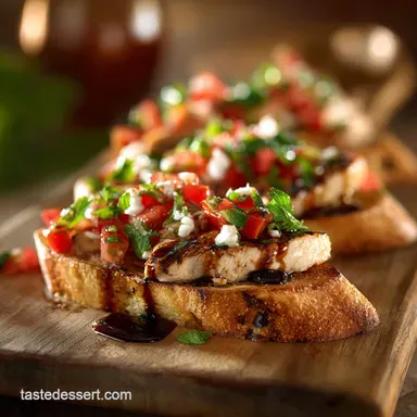 Grilled Chicken Bruschetta Recipe The Vibrant Summer Main Course Recipe Card