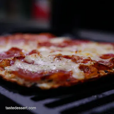 Grilled Pizza on a Pizza Stone BBQ Perfection Recipe Card