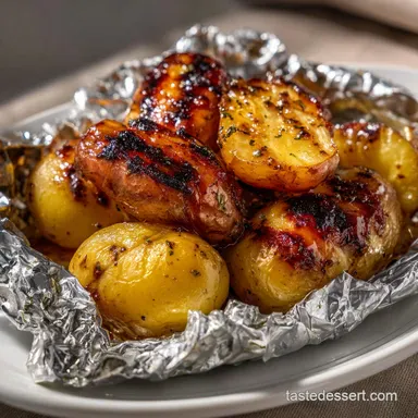 Grilled Potatoes in Foil: 25-Minute Fluffy Side Recipe Card
