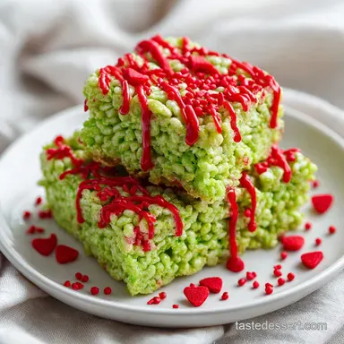 Grinch Rice Krispie Treats in 20 Minutes for 18 Squares Recipe Card