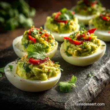 Guacamole Deviled Eggs: Vibrant, Creamy Avocado Appetizer Recipe Recipe Card