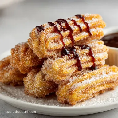 Healthy Air Fryer Churro Bites: Crispy Baked Dessert Recipe Card