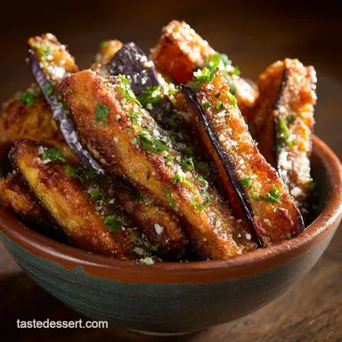 Healthy Eggplant Fries: Ultra-Crispy Baked Recipe (Not Soggy!) Recipe Card