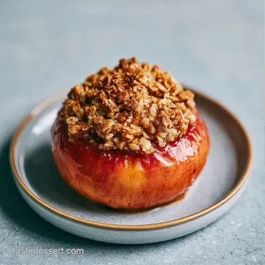 Peach Crisp for 1 Serving Recipe Card
