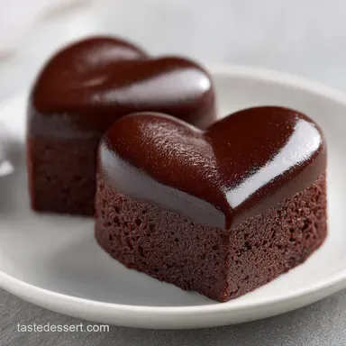 Heart Shaped Brownies: Velvety Center Recipe Card