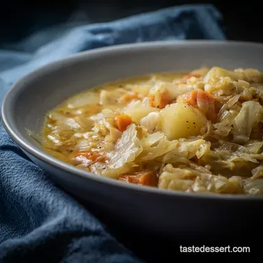 Hearty Cabbage and Potato Soup Proper Comfort Food Recipe Card