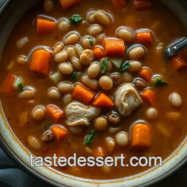 Hearty Chicken Bean Soup: Comfort in a Bowl for Chilly Nights Recipe Card