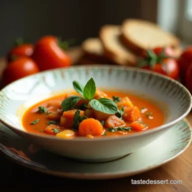 My GoTo Vegan Vegetable Soup Hearty Easy Recipe Card