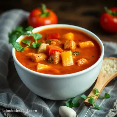 Tomato Vegetable Soup Recipe Best Hearty Garden Bowl Recipe Card