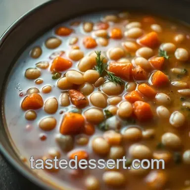 Hearty Tuscan White Bean Soup presentation
