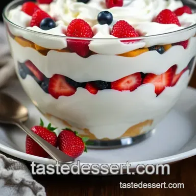 Easy Heavenly Angel Food Trifle Dessert: 5 Layers of Joy! Recipe Card