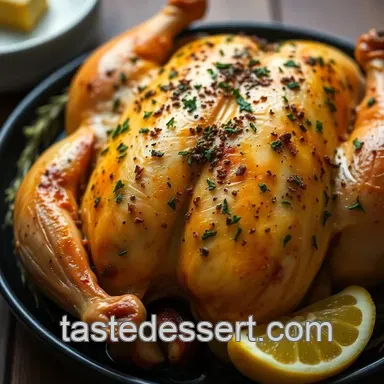 Herb-Infused Irish Roast Chicken presentation