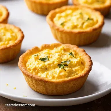 Savory Cottage Cheese Tartlets British Comfort Food Recipe Card