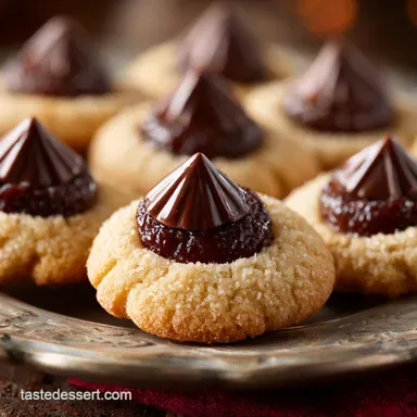 Hershey Kiss Thumbprint Cookies: Classic Christmas Blossom Recipe Recipe Card