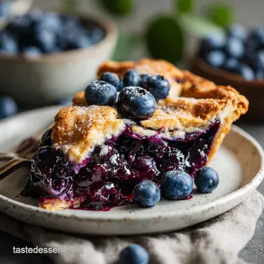 Homemade Blueberry Pie: 8 Serving Recipe with Buttery Crust