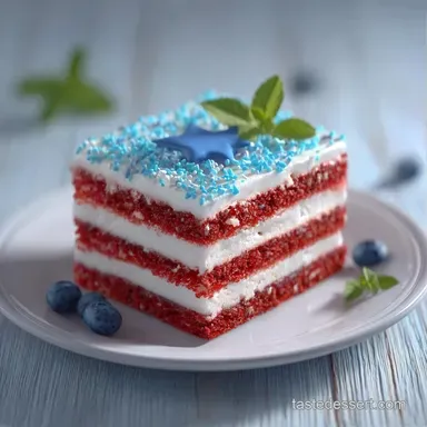 Homemade Flag Cake from Scratch: Fluffy Recipe Card