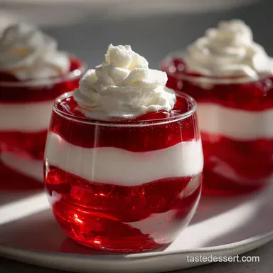 Jello Parfait for 6 Servings Recipe Card