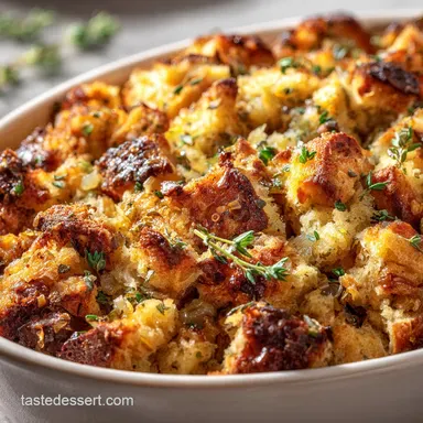 Homemade Stuffing Recipe: Classic Sage and Thyme Bread Stuffing Recipe Card