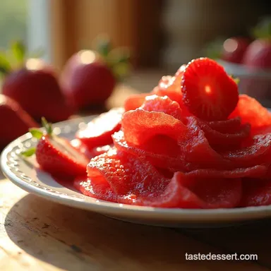 Strawberry fruit leather Easy Homemade Sunshine Recipe Card