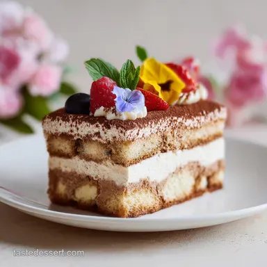 Tiramisu Layer Cake with Mascarpone for 12 Servings