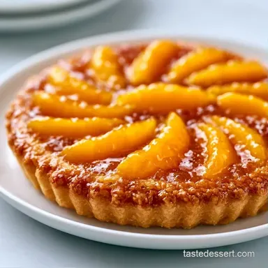 Glazed Peach Tart for 12 Servings Recipe Card