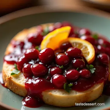 The Best Homemade Cranberry Sauce with Orange and Honey Recipe Card