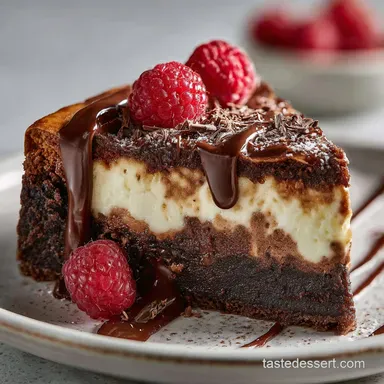 Hot Chocolate Cheesecake Brownie Cake in 1 Hour 15 Mins
