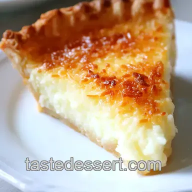 Island Dreams: The Ultimate Coconut Custard Pie presentation