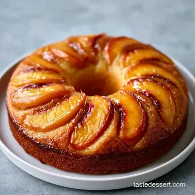 Italian Fresh Peach Cake in 60 Minutes Recipe Card