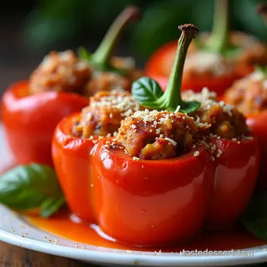 Mamma Mia Easy Italian Stuffed Peppers Recipe