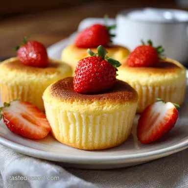 Japanese Cotton Cheesecake Cupcakes Recipe: Fluffy Mini Treats Recipe Card