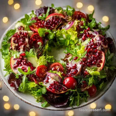 Christmas Salad: Sweet Fruits & Winter Greens Recipe Card