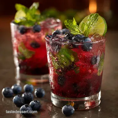 Blueberry Mojitos with Lavender Syrup A Sophisticated Summer Cooler Recipe Card
