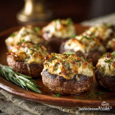 Lazy Stuffed Mushrooms: The Easiest Cheesy, Garlic Appetizer Recipe Card